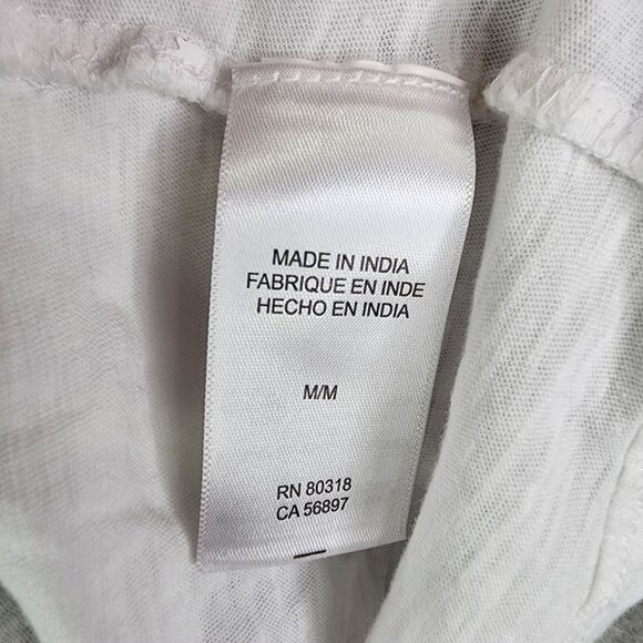 Womens White Lucky Brand Shirt Top Long Sleeve Round Neck Size M - Picture 6 of 11